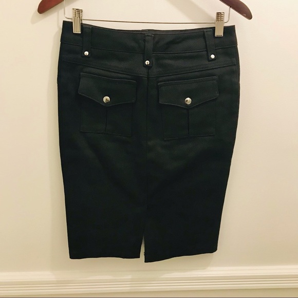 Lip Service Front Zip Pencil Skirt Small Black Zipper Slit Goth Punk 90s Y2K - Picture 2 of 11